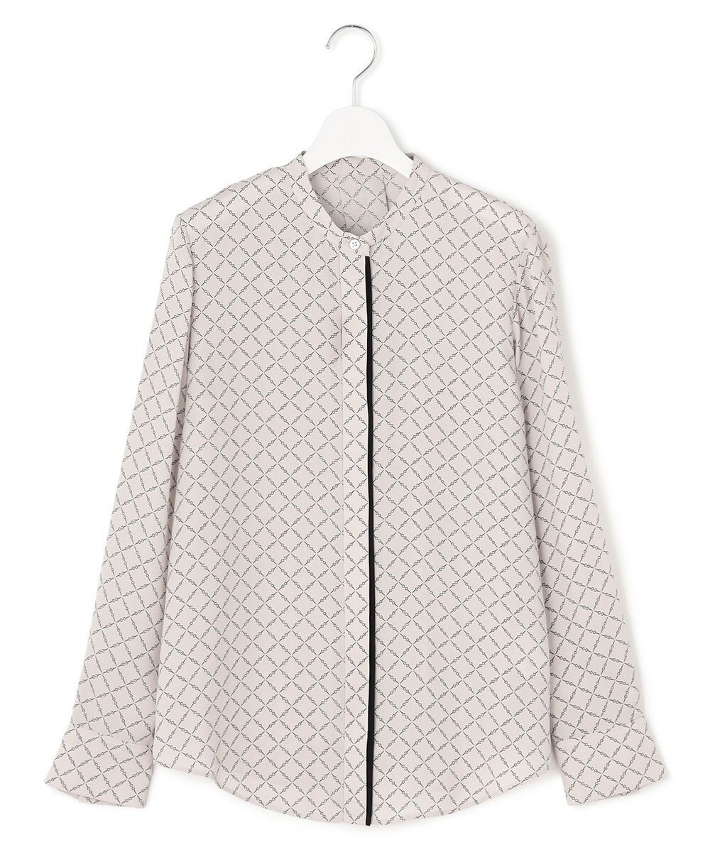 ICB L 【新色追加・WEB限定カラーあり・接触冷感・UVケア・速乾・洗える】BackSatinAmunzen バンドカラーブラウス 