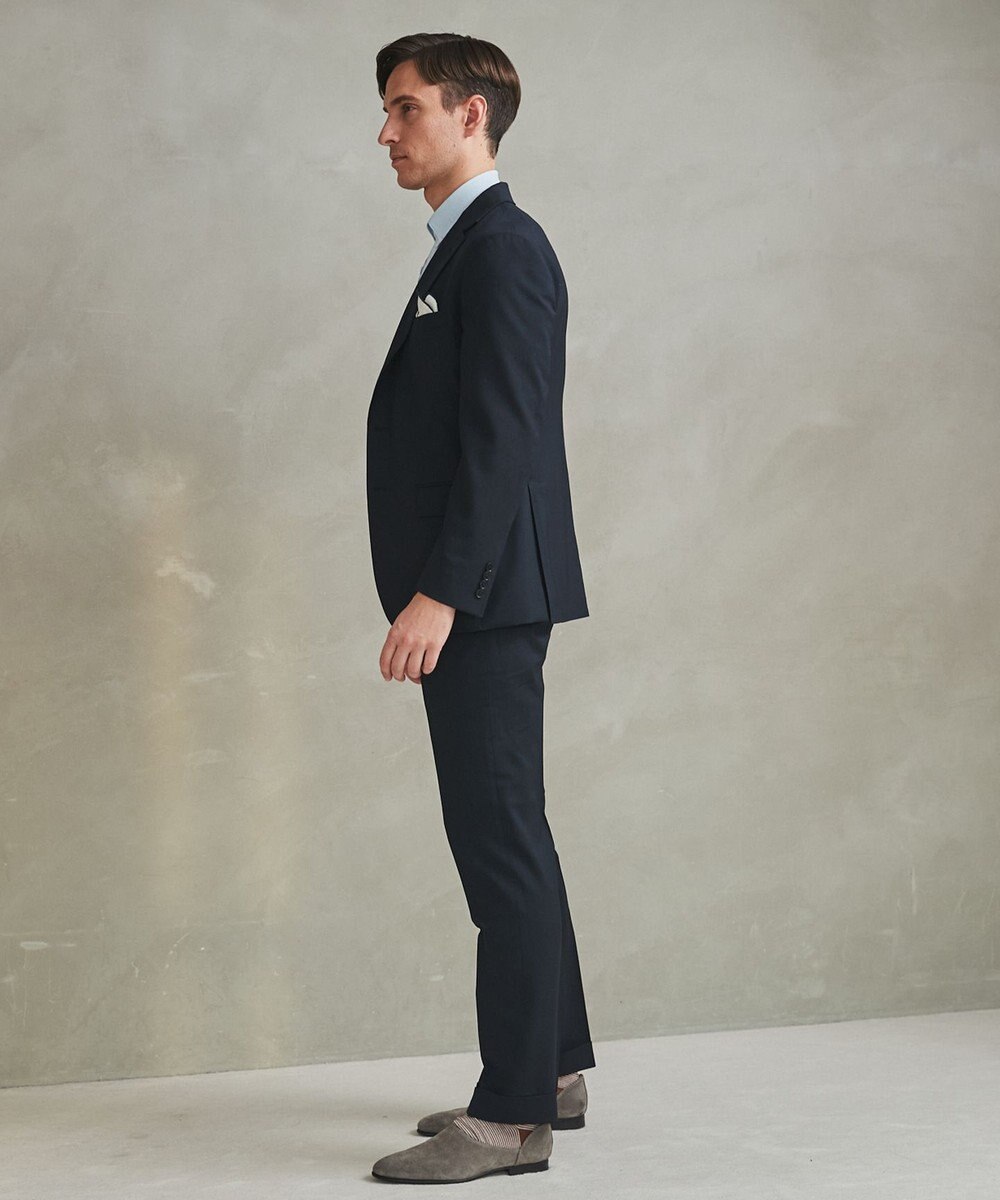 GOTAIRIKU ロングセラー【洗える/折り目加工/シワになりにくい/ウエストアジャスター】ウォッシャブル サマーウール100％パンツ_定番色(ノータック)25年モデル 