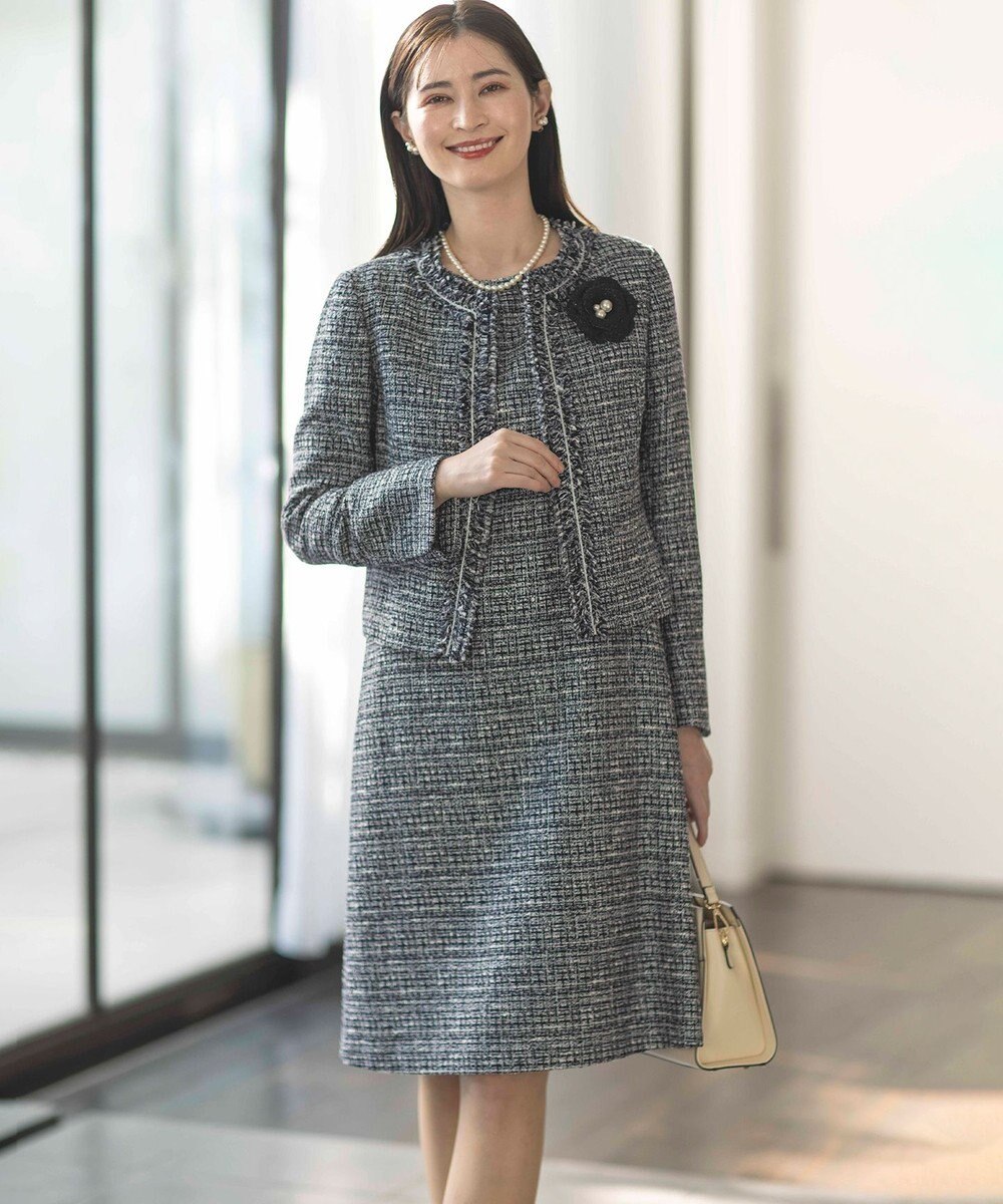 組曲 ツイードパールコサージュ 