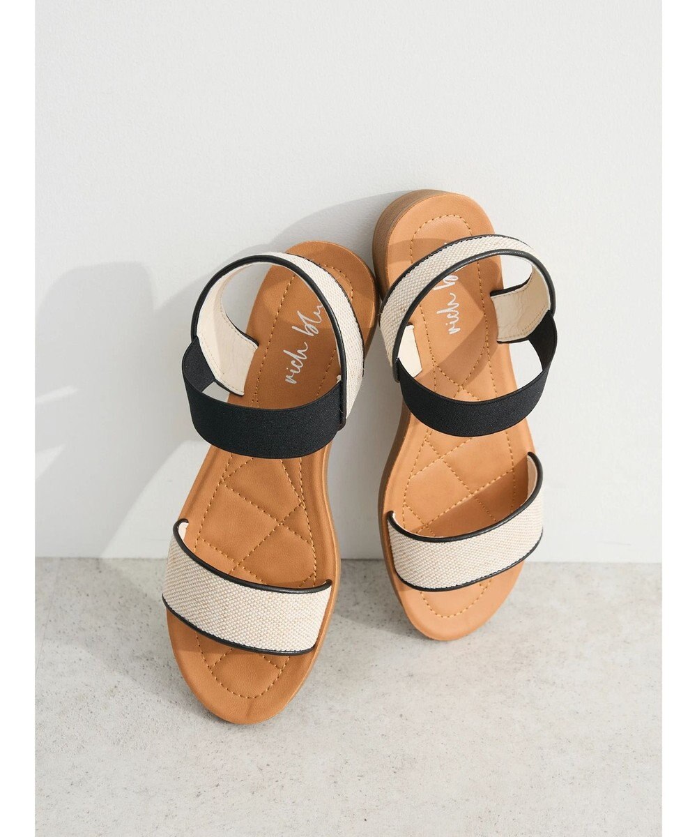 Green Parks ・ｒｉｃｈ　ｂｌｕｅ　雑材フラットサンダル 