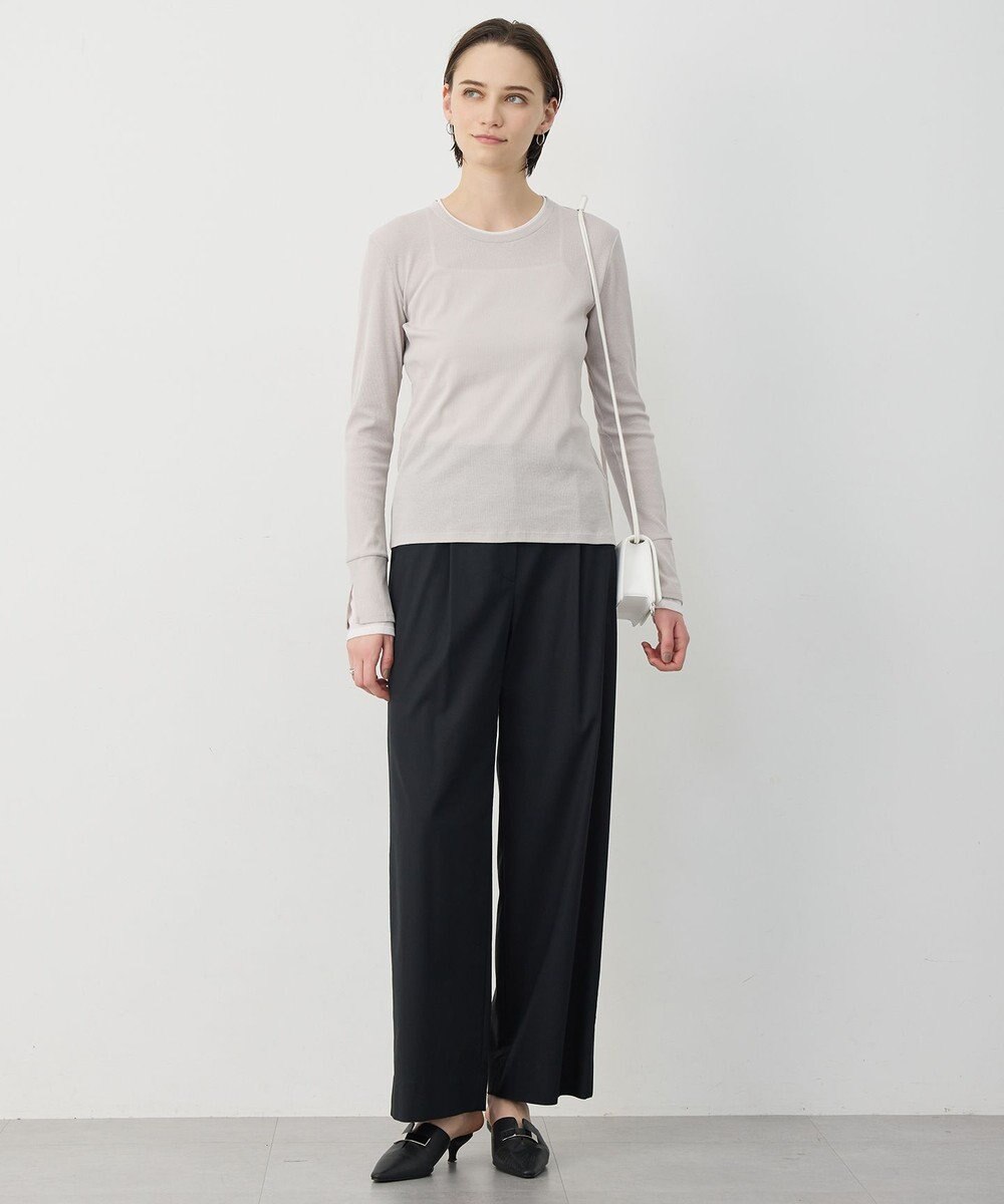 ICB L セミシアーテレコ レイヤード風カットソー 