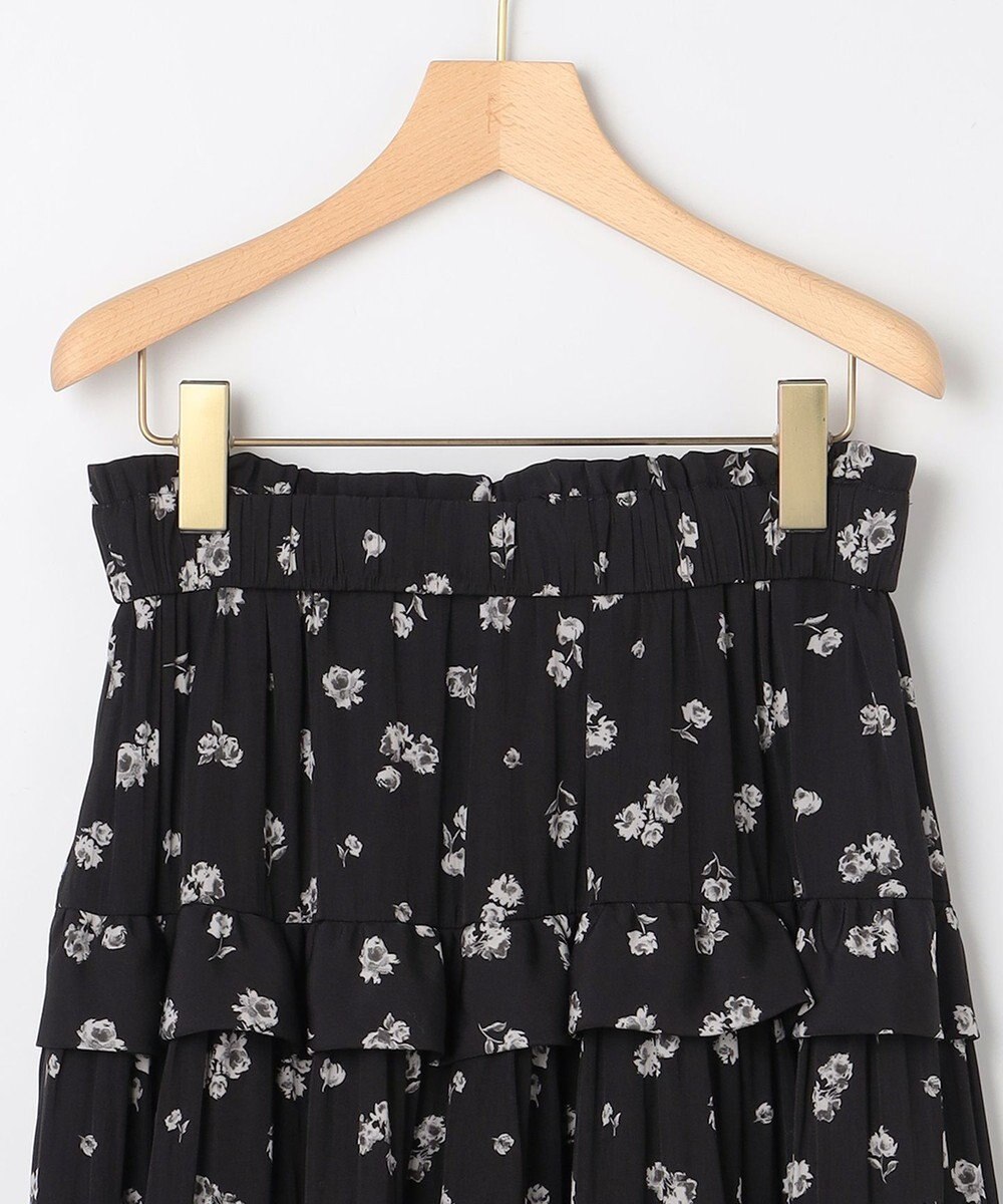 組曲 S 【加藤ローサさん着用 / レングス調整可能】ギャザーライトデシンティアード スカート 