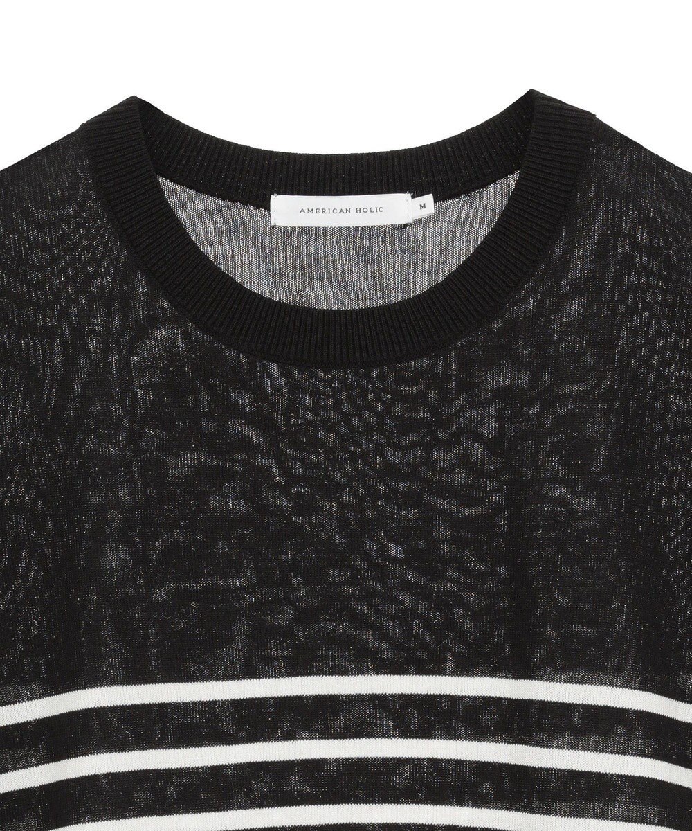 AMERICAN HOLIC 【接触冷感】フレンチスリーブニットプルオーバー 
