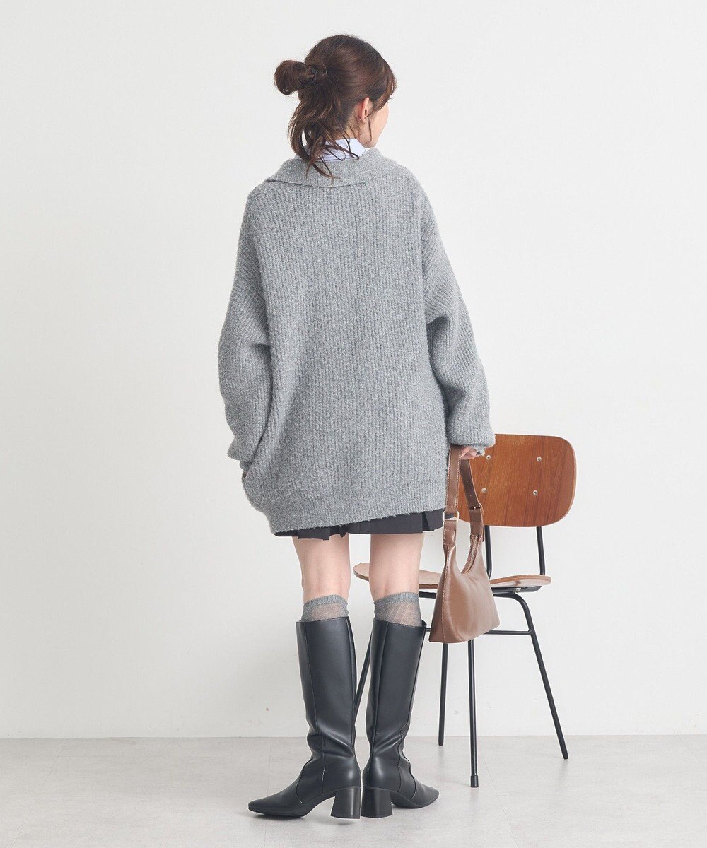 earth music&ecology 襟付きニットアウター 