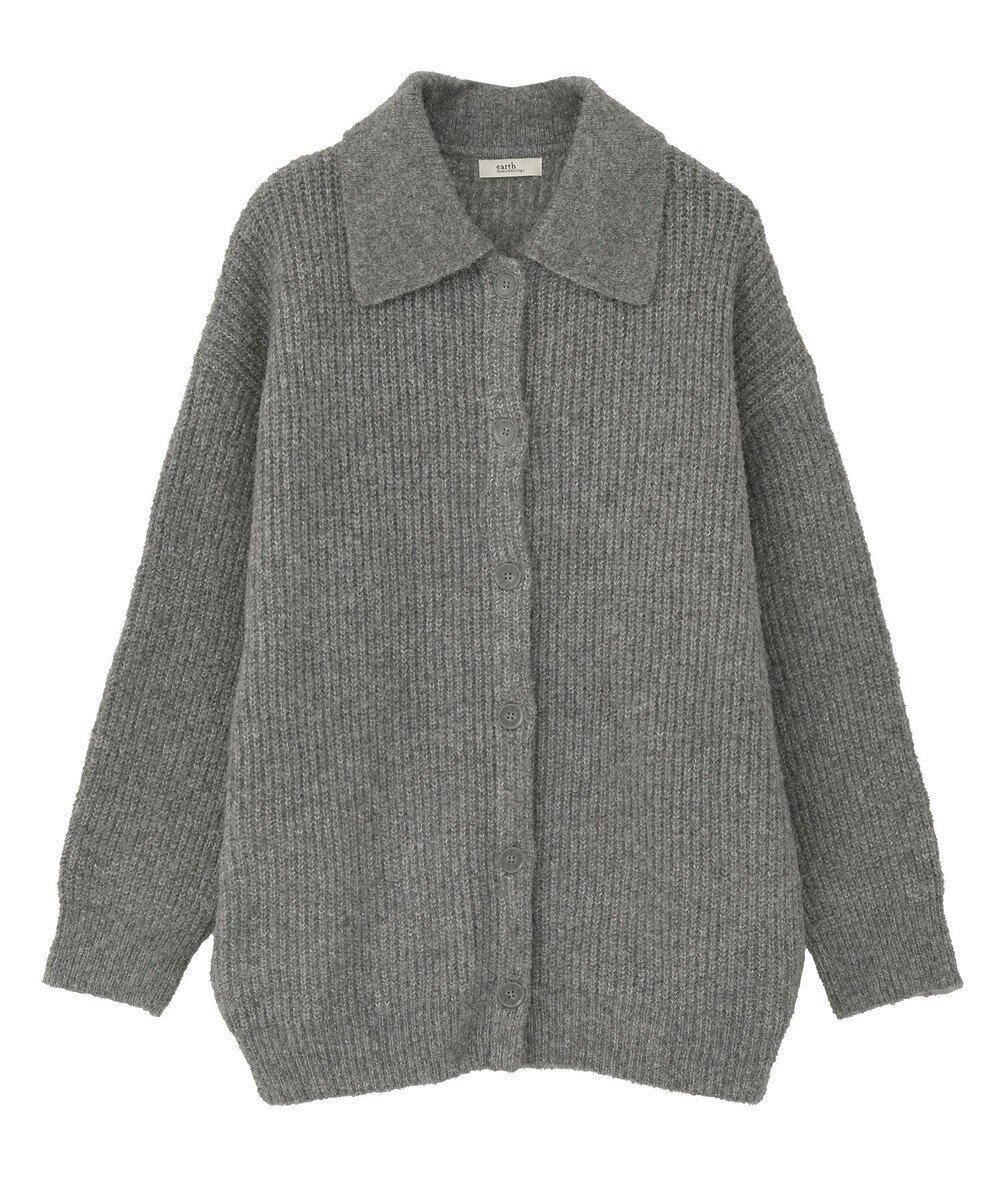 earth music&ecology 襟付きニットアウター 