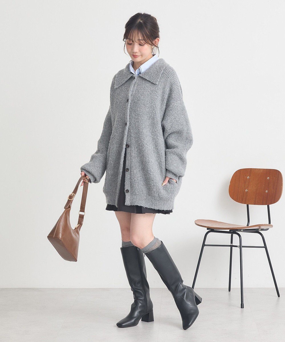 earth music&ecology 襟付きニットアウター 