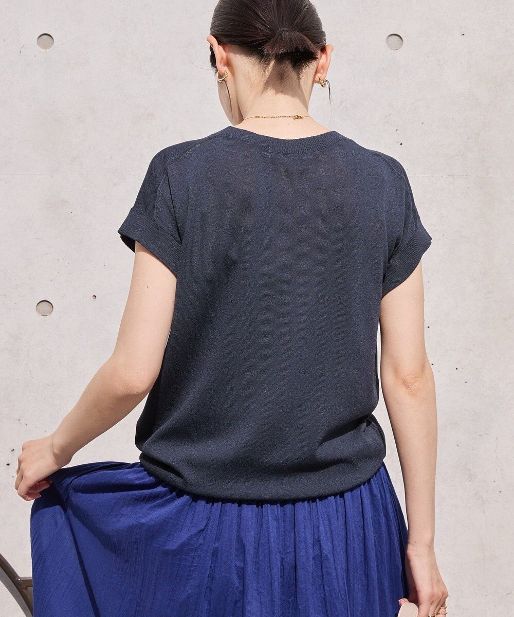 AMERICAN HOLIC 【接触冷感】フレンチスリーブニットプルオーバー 