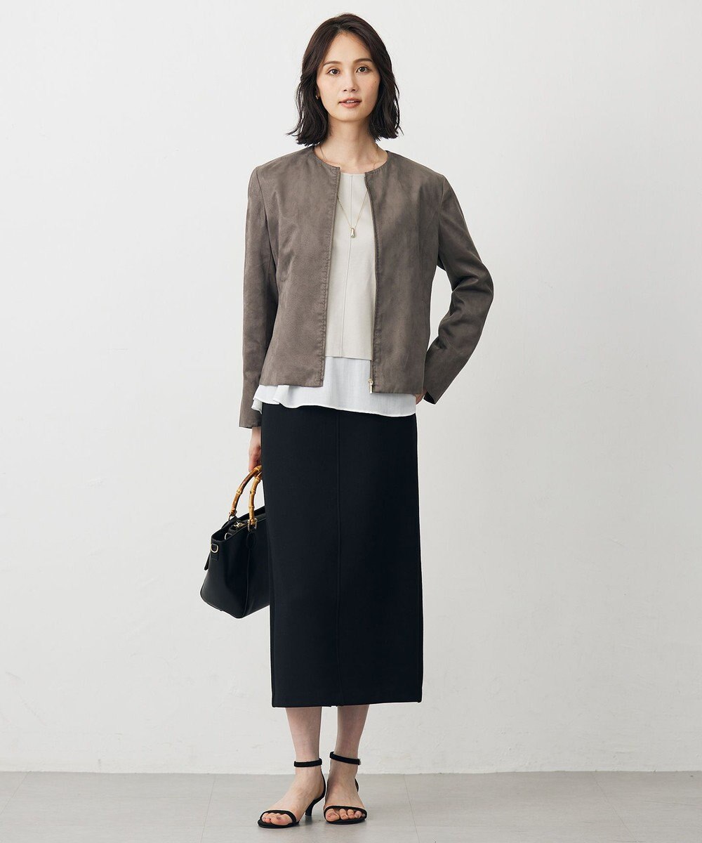 J.PRESS LADIES ライトマイクロスエード ブルゾン 