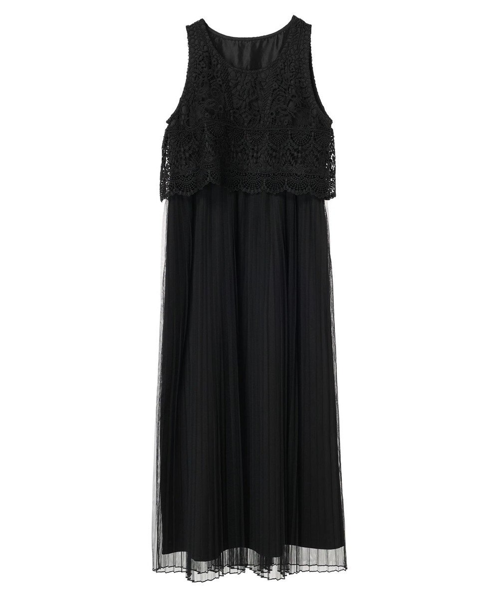 earth music&ecology レースチュールプリーツワンピース 