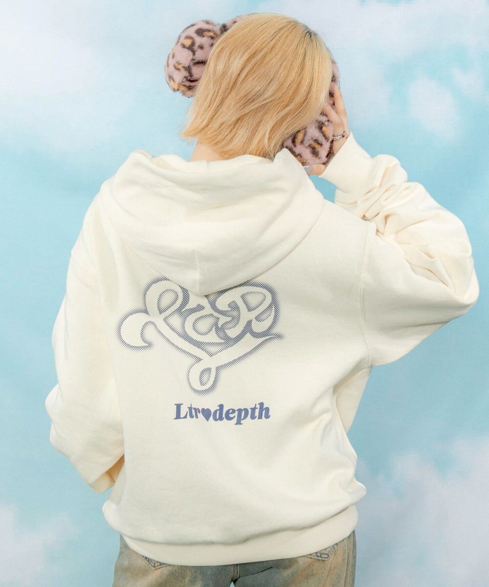 WEGO 【ユニセックス着用ITEM】ハートモチーフプルパーカー 