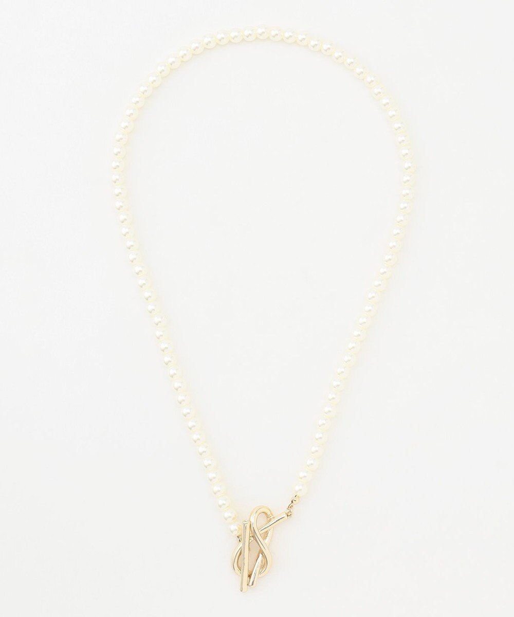 組曲 メタルモチーフパールネックレス 