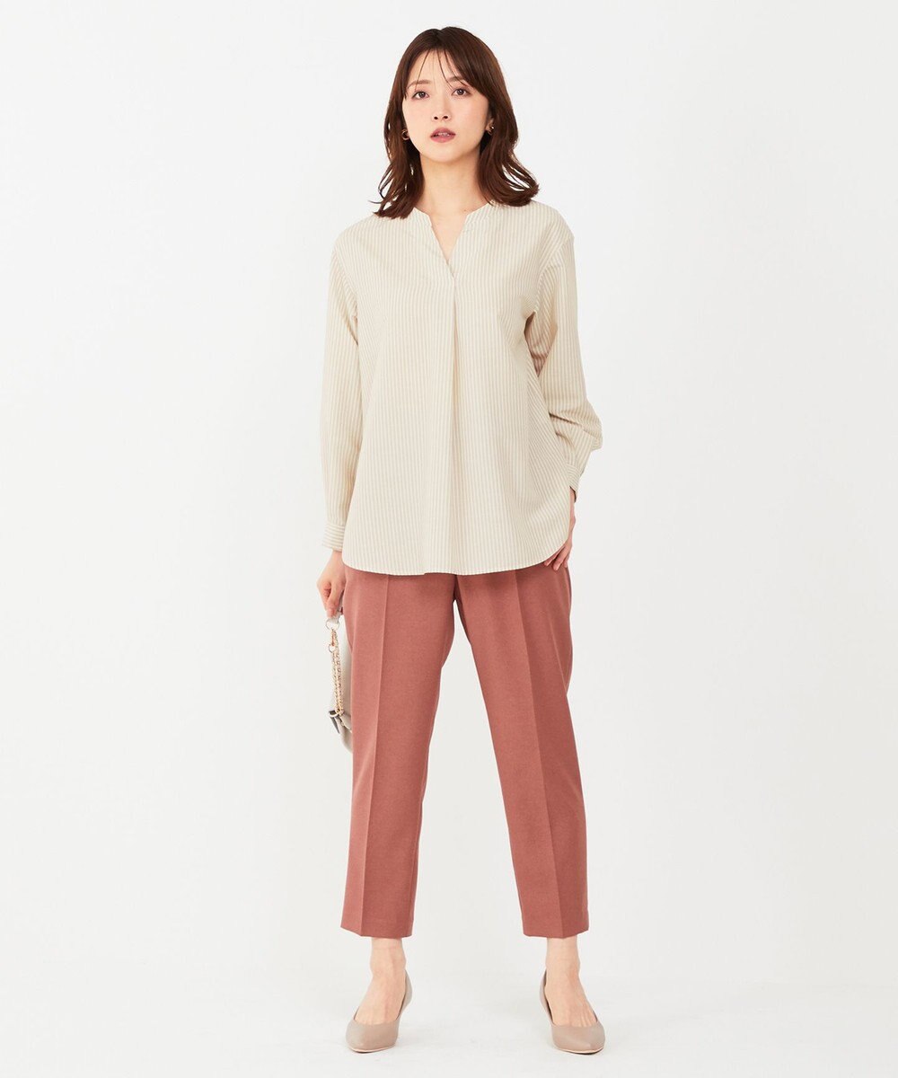 ANY SIS L 【AIコラボ】スタンドカラースキッパー ブラウス 