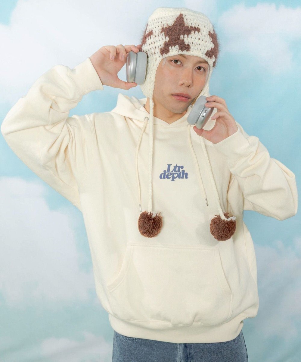 WEGO 【ユニセックス着用ITEM】ハートモチーフプルパーカー 