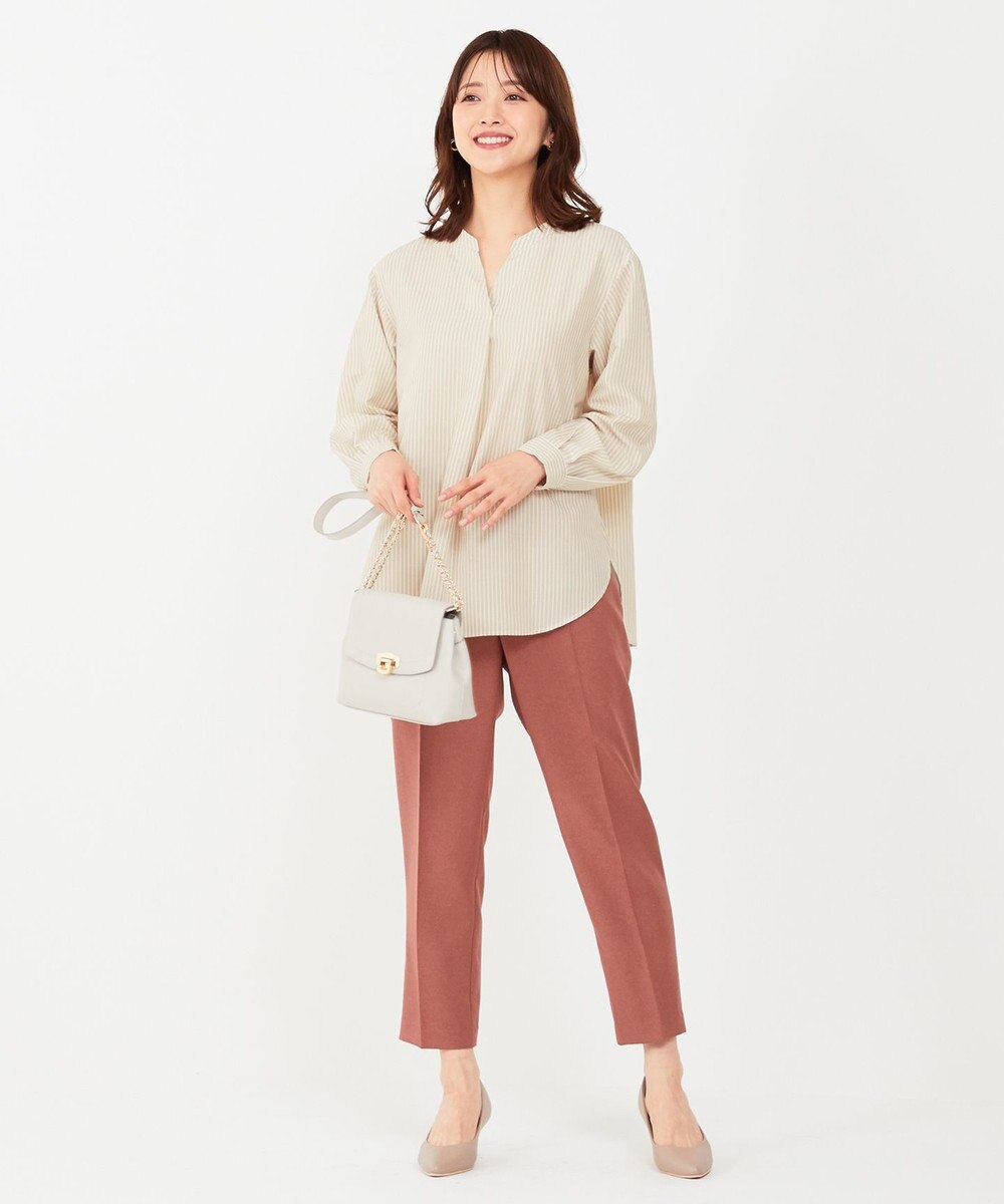 ANY SIS L 【AIコラボ】スタンドカラースキッパー ブラウス 