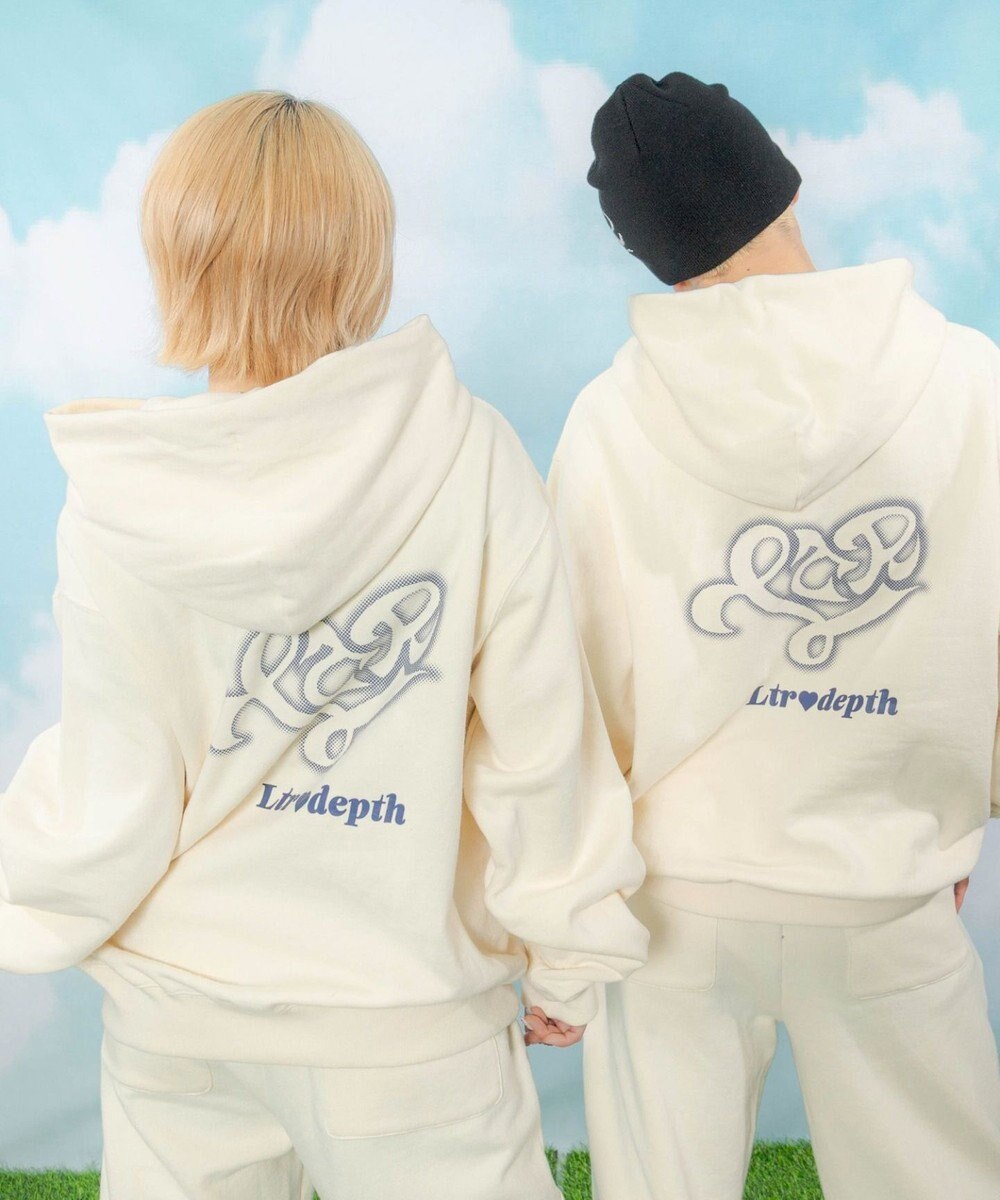 WEGO 【ユニセックス着用ITEM】ハートモチーフプルパーカー 