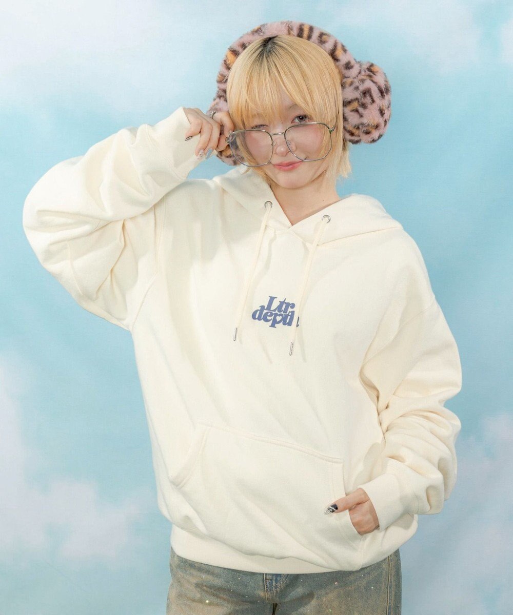 WEGO 【ユニセックス着用ITEM】ハートモチーフプルパーカー 