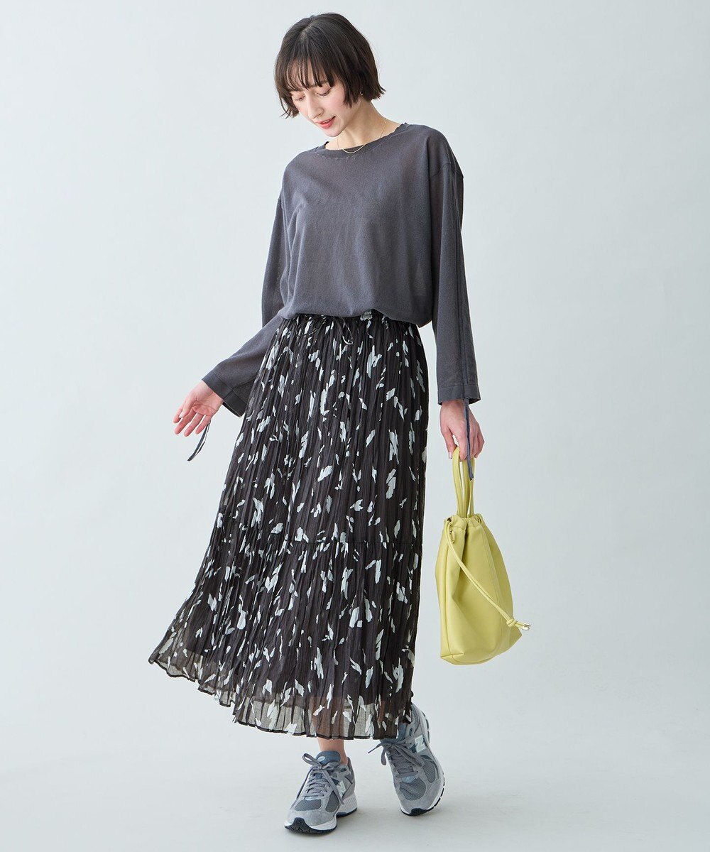 ANY L シアーシャーリングスリーブニット 