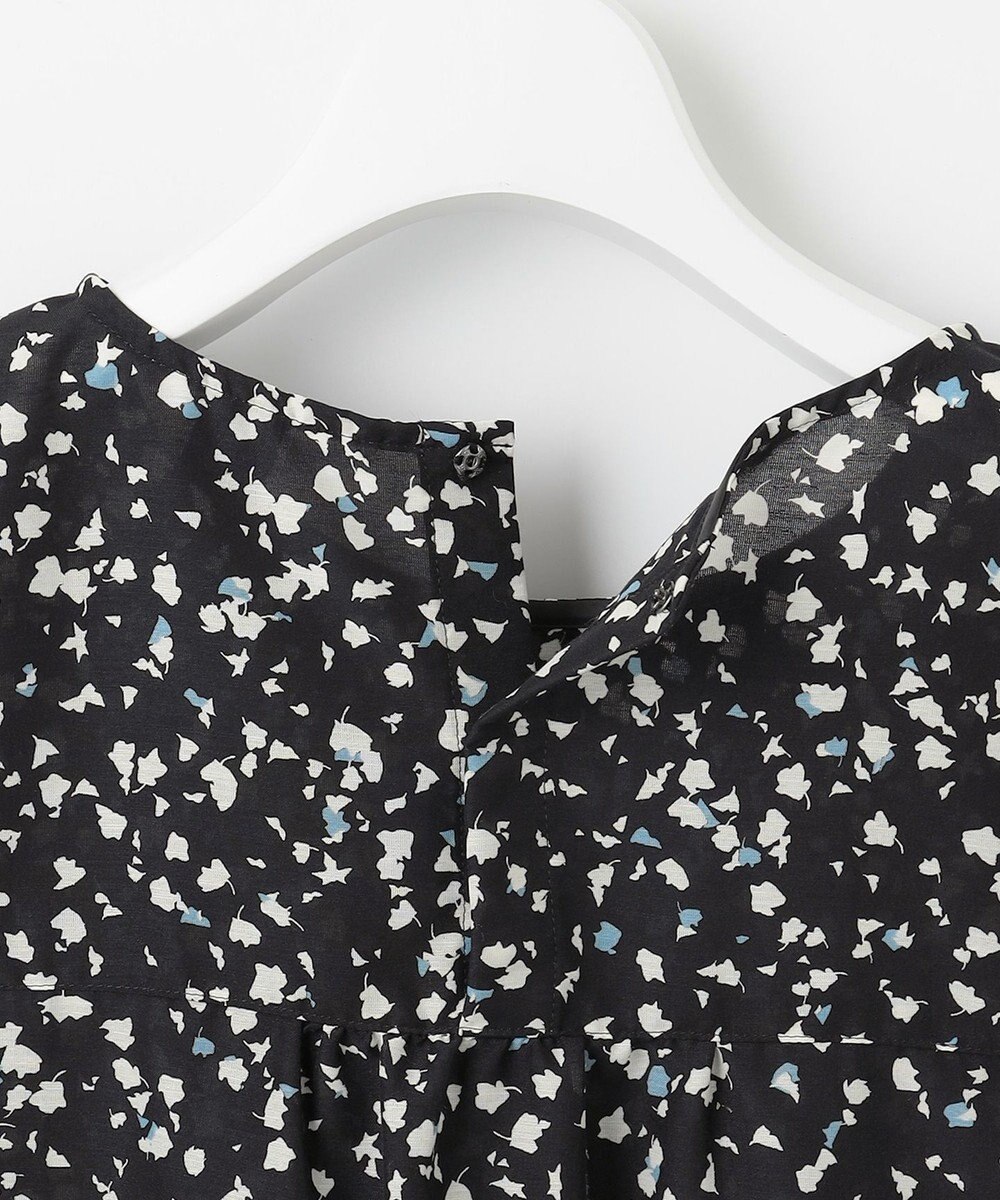 J.PRESS LADIES 【洗える】スパンローンフラワープリント クルーネック ブラウス 