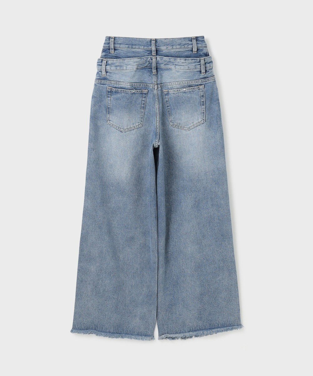 GRACE CONTINENTAL レイヤードデニムパンツ 
