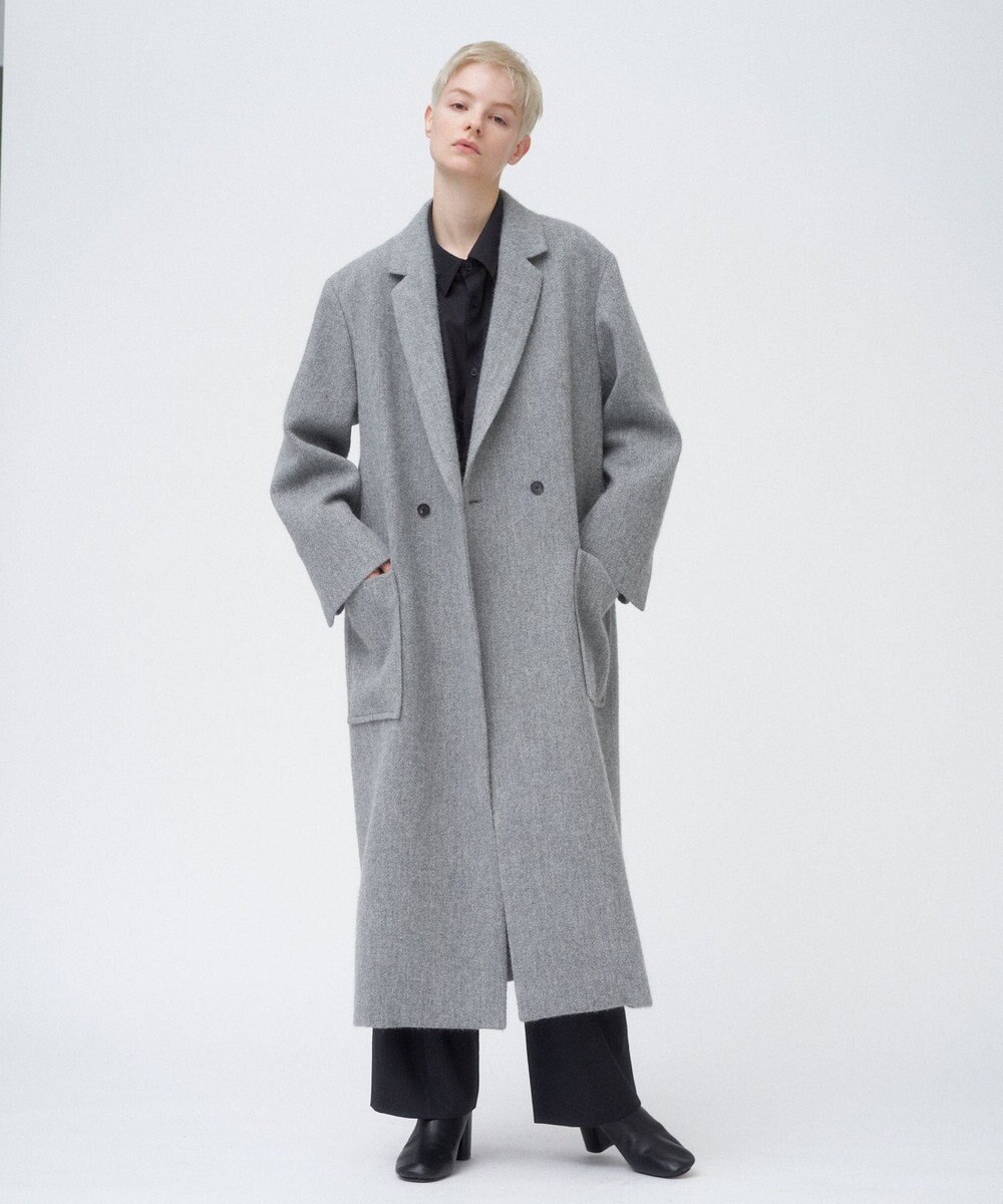 ATON BABY ALPACA | ロングテーラードコート 