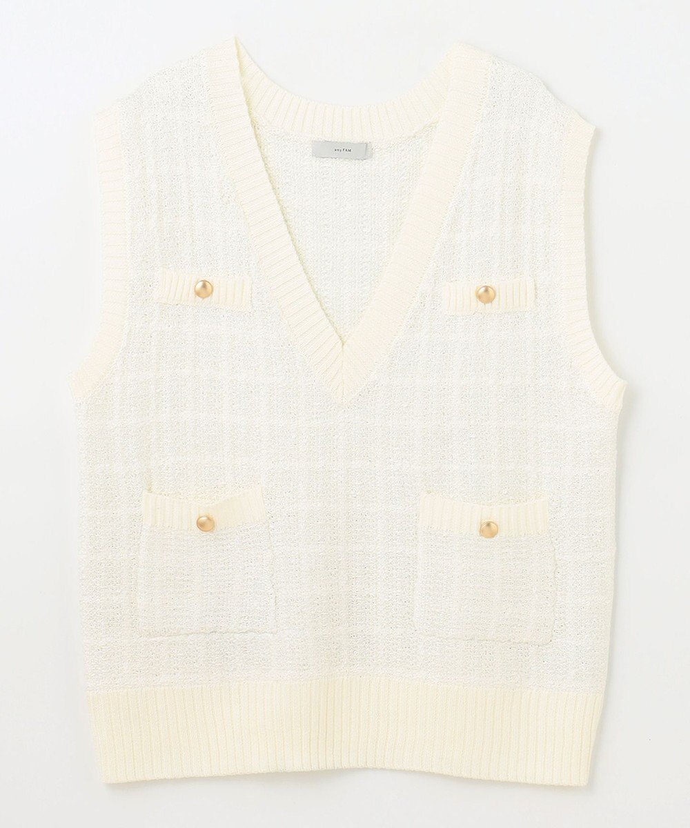 ANY L 【洗濯機可】ツイーディベスト 