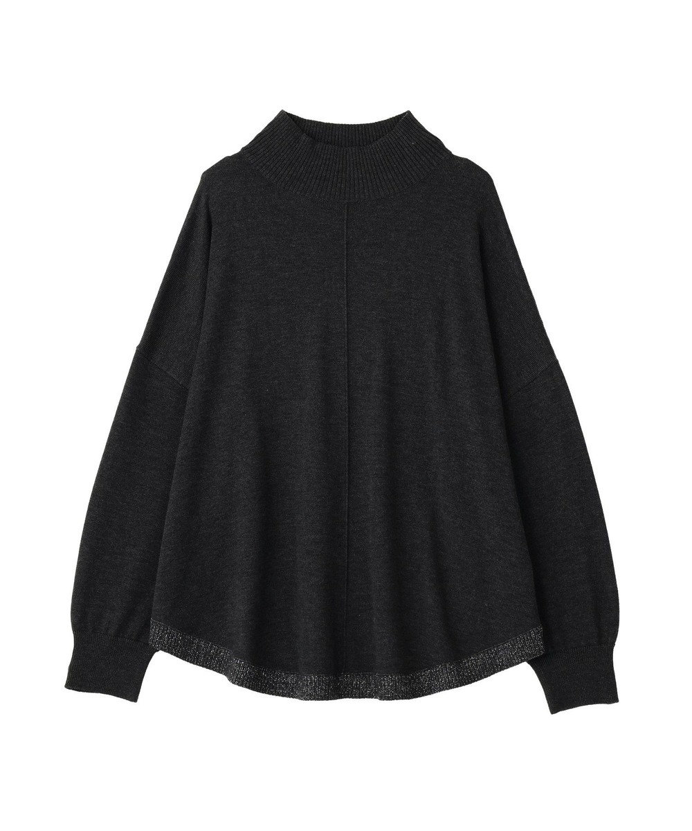 YECCA VECCA 裾ラメMIXラウンドヘムニット 