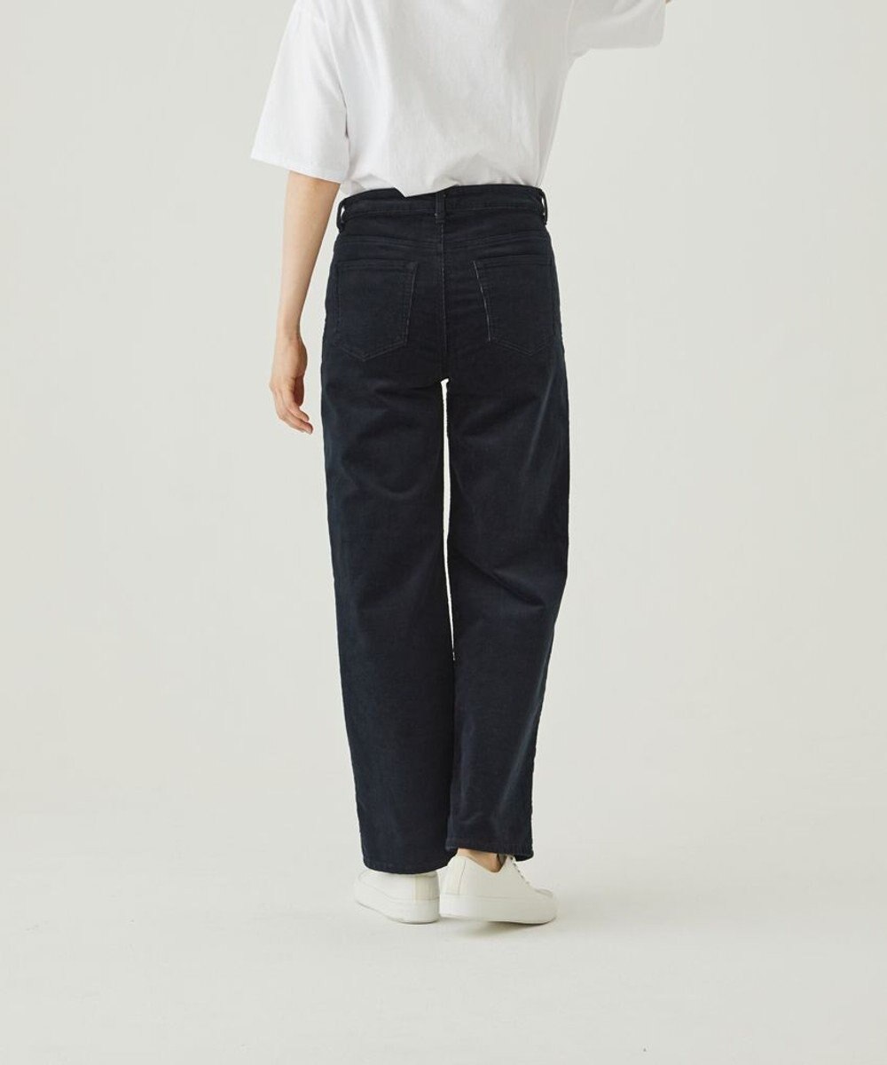 caqu ワイドフィット 裏起毛コーデュロイパンツ 