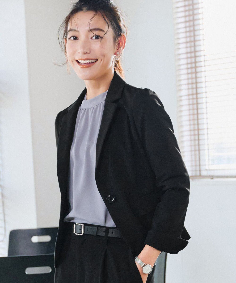 Tiaclasse L 【ダブルクロス・洗える】テーラードジャケット 