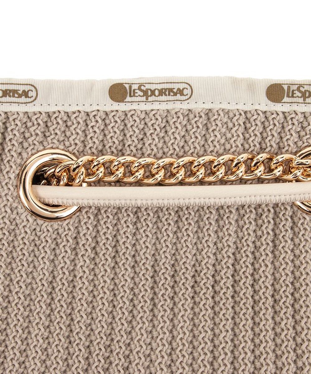 LeSportsac CHAIN CROCHET MED BUCKET/ベージュクロシェ 