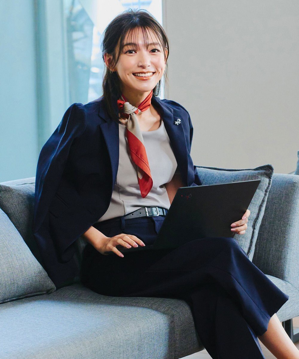 Tiaclasse L 【ダブルクロス・洗える】テーラードジャケット 