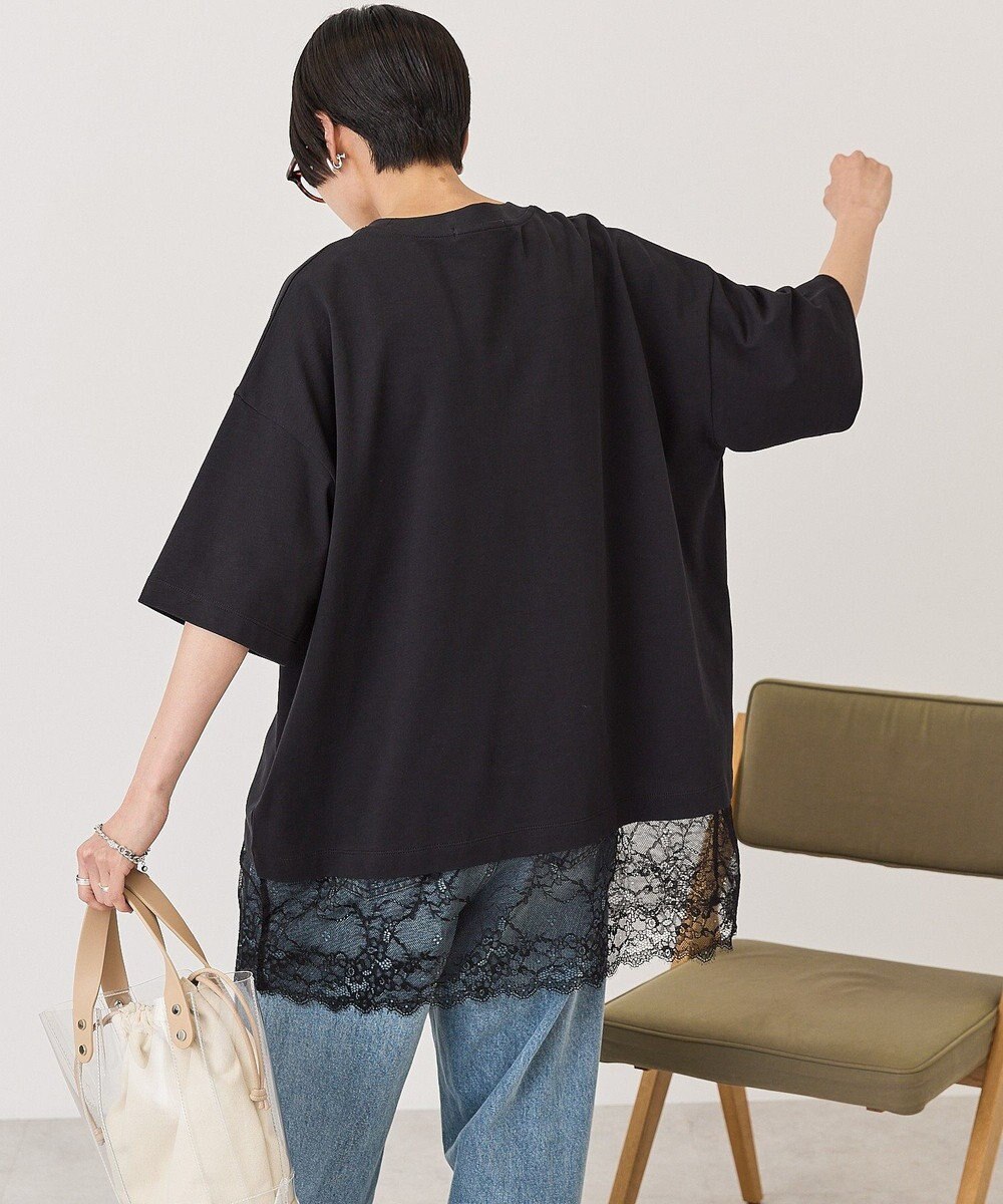 AMERICAN HOLIC カレッジロゴレースドッキングＴシャツ 