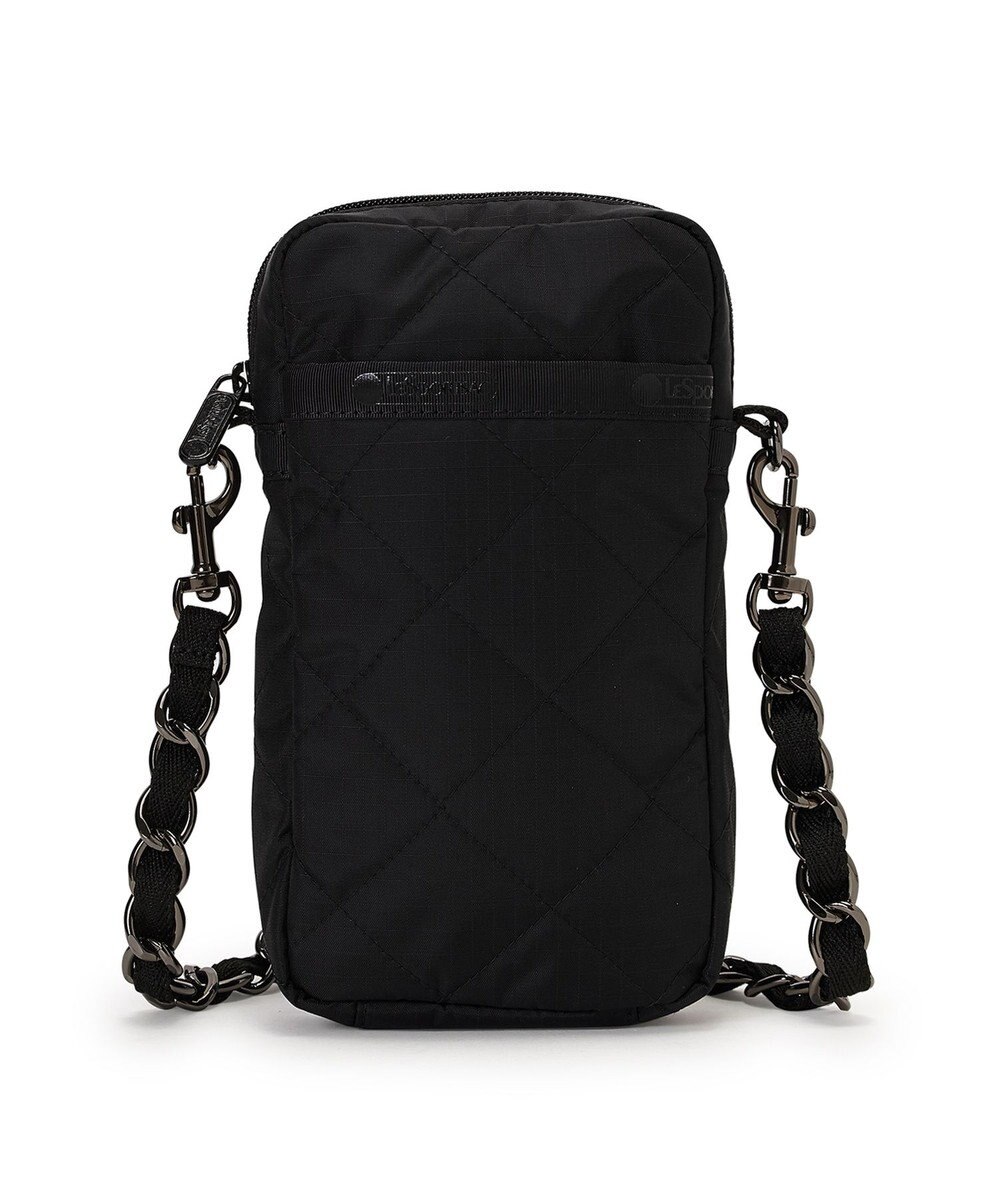 LeSportsac CHAIN MINI PHONE CRSBDY/オニキスチェーンキルト 