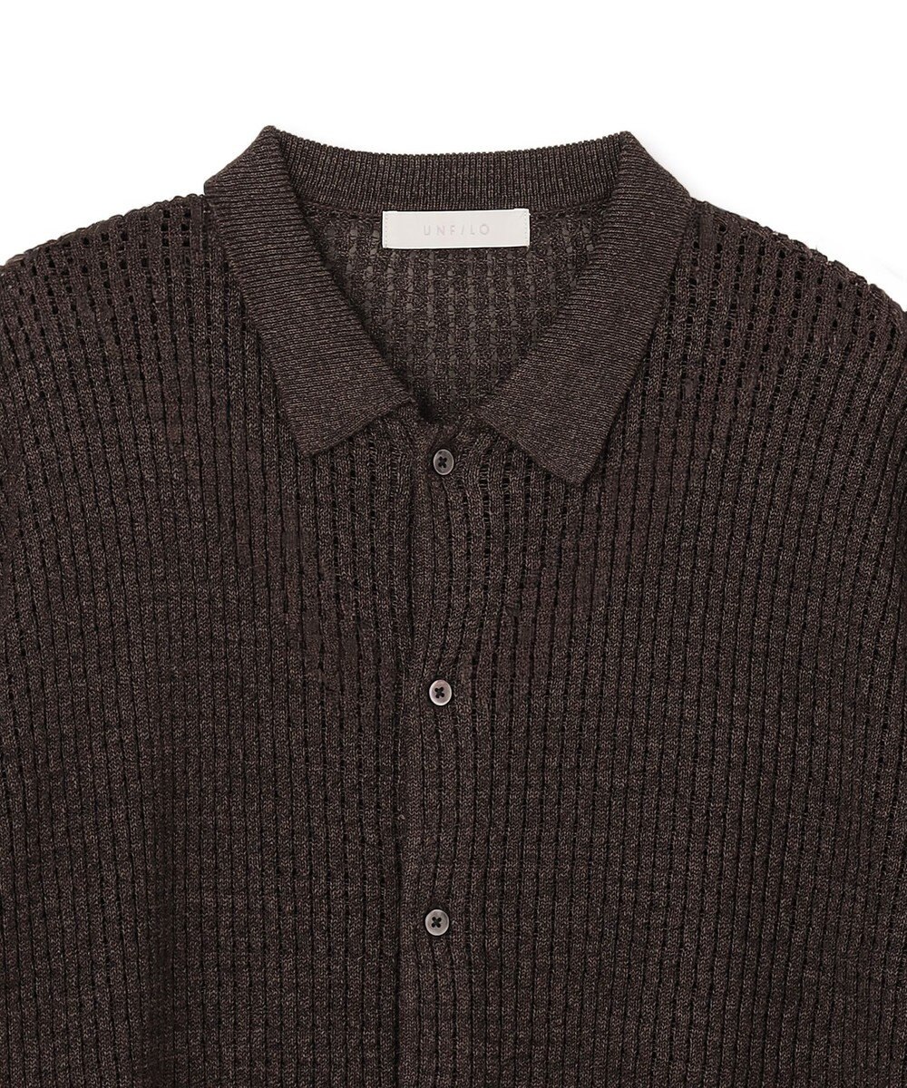 UNFILO MENS 【接触冷感】ドライタッチ メッシュニットシャツ 