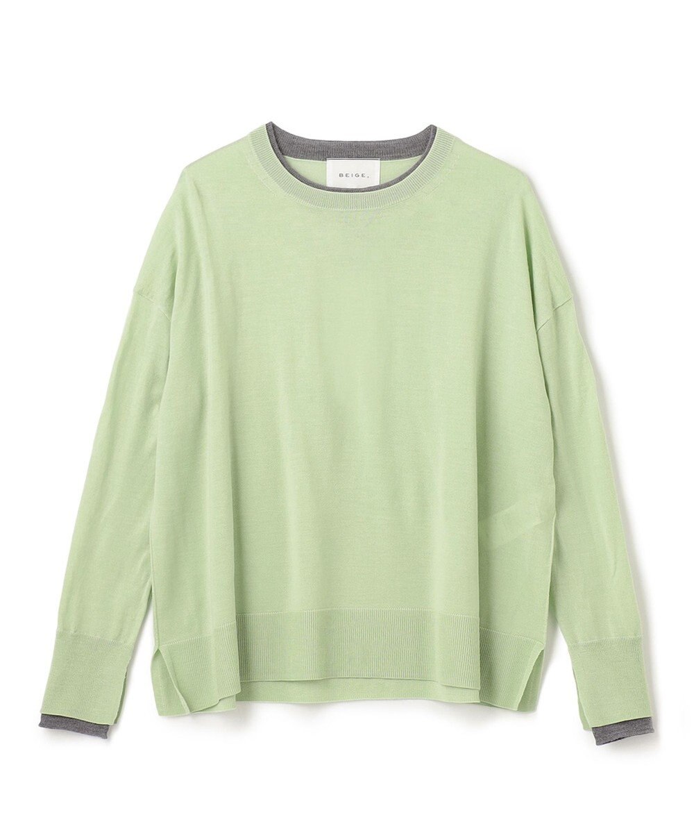 BEIGE， 【S-size】LA MONNAIE / クルーネックニット 