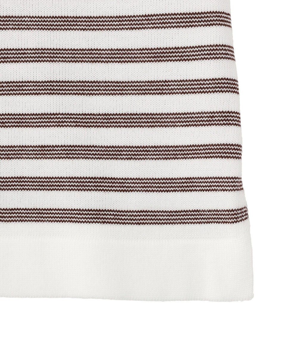 AMERICAN HOLIC ボーダーハーフスリーブニットプルオーバー 