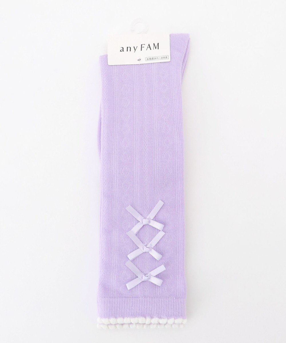 ANY KIDS サイドリボン ハイソックス 