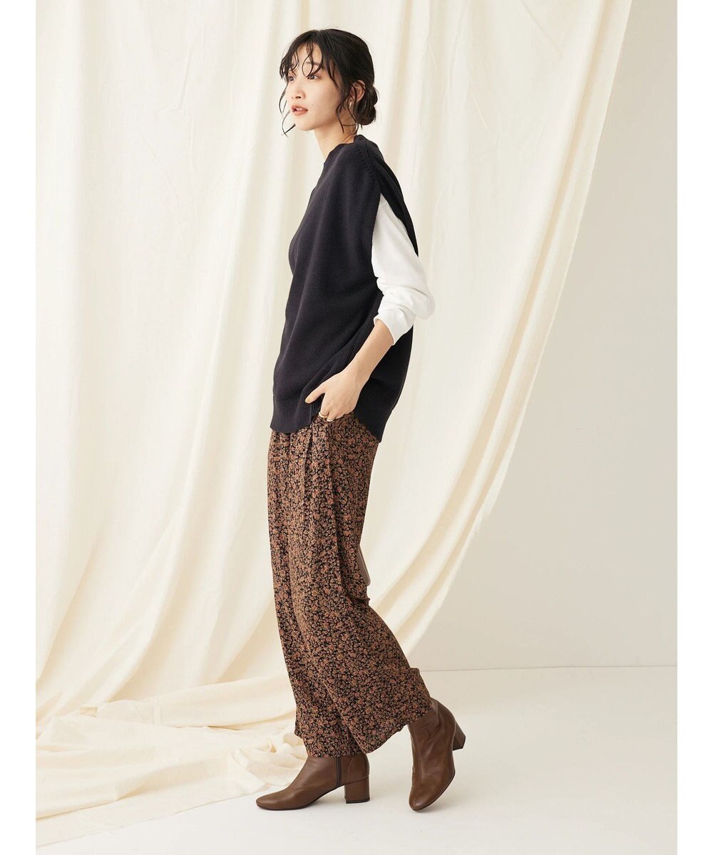 CRAFT STANDARD BOUTIQUE 洗える クルーネックニットベスト 