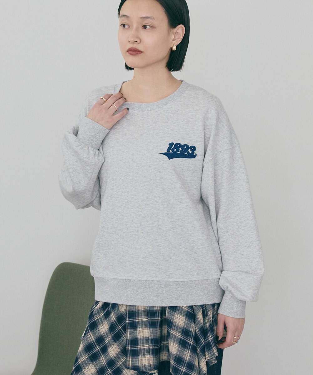 AMERICAN HOLIC ワンポイントサガラ刺繍裏毛プルオーバー 