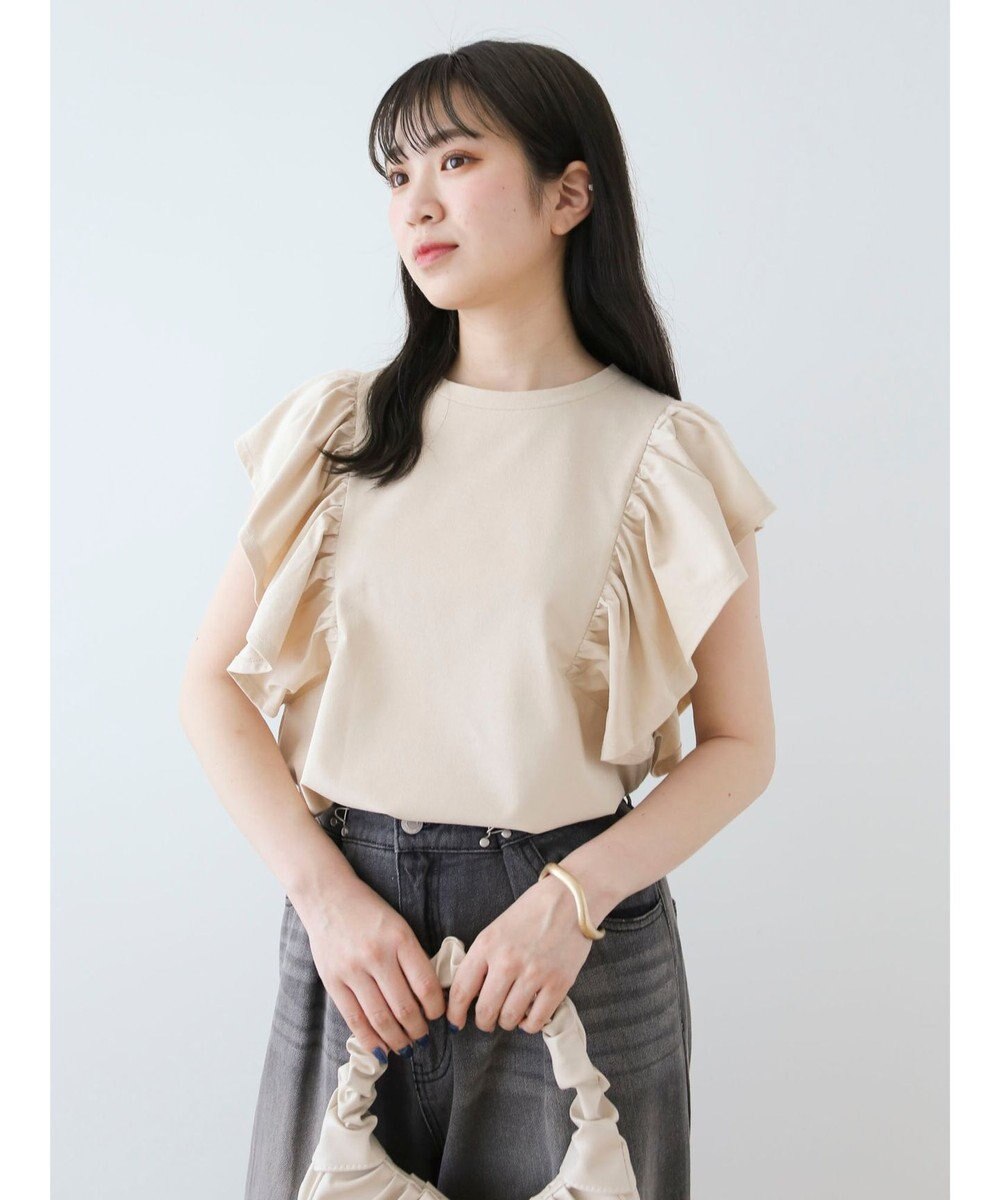 Green Parks ・ＳＵＧＡＲ　ＳＰＯＯＮ＜ＣＯＯＬ＞ラッフルスリーブＴＥＥ 