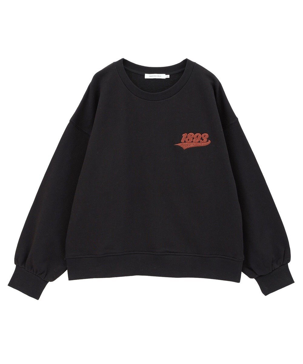 AMERICAN HOLIC ワンポイントサガラ刺繍裏毛プルオーバー 