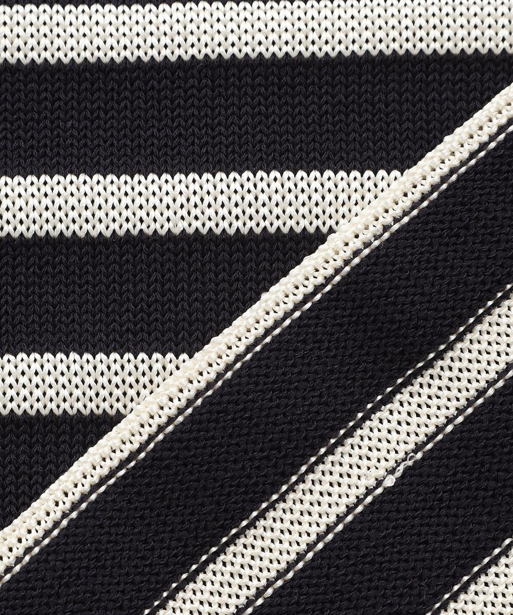 BEIGE， HELIODOR / レーヨンボーダーマリンボタンニット 