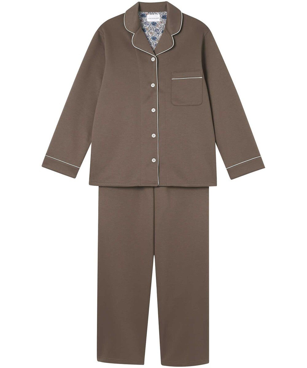 une nana cool 【綿混】ハイゲージダブルエアー 長袖開襟パジャマ MADE WITH LIBERTY FABRIC 