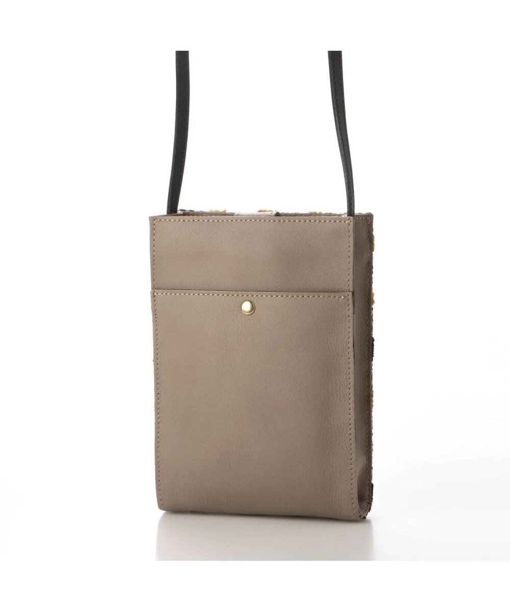 UNBILLION perche クバ布×姫路レザーミニショルダー 