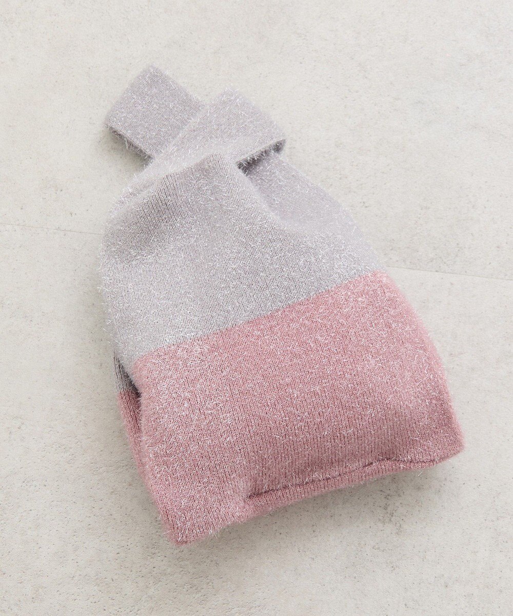 earth music&ecology バイカラーキラキラニットハンドバッグ 