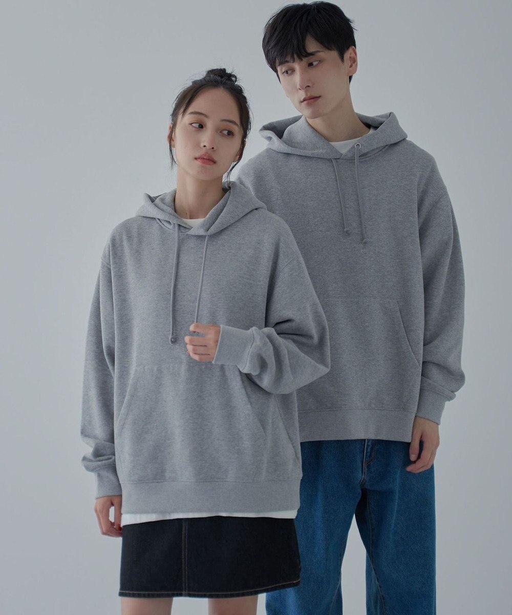 WEGO 【ユニセックス着用ITEM/裏起毛】リラックスフィットスウェットプルパーカー 