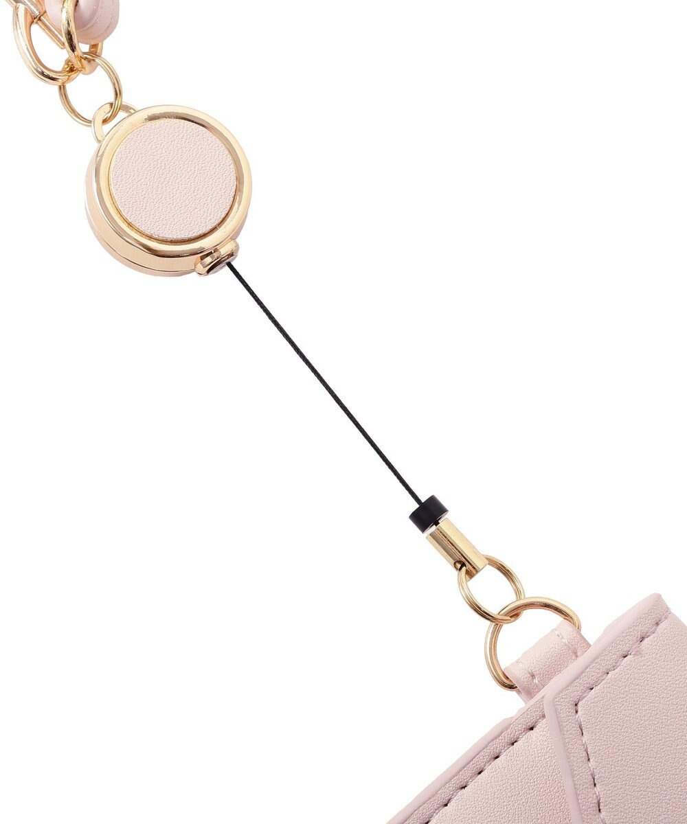 Maison de FLEUR リール付きビジューカードポケットパスケース 