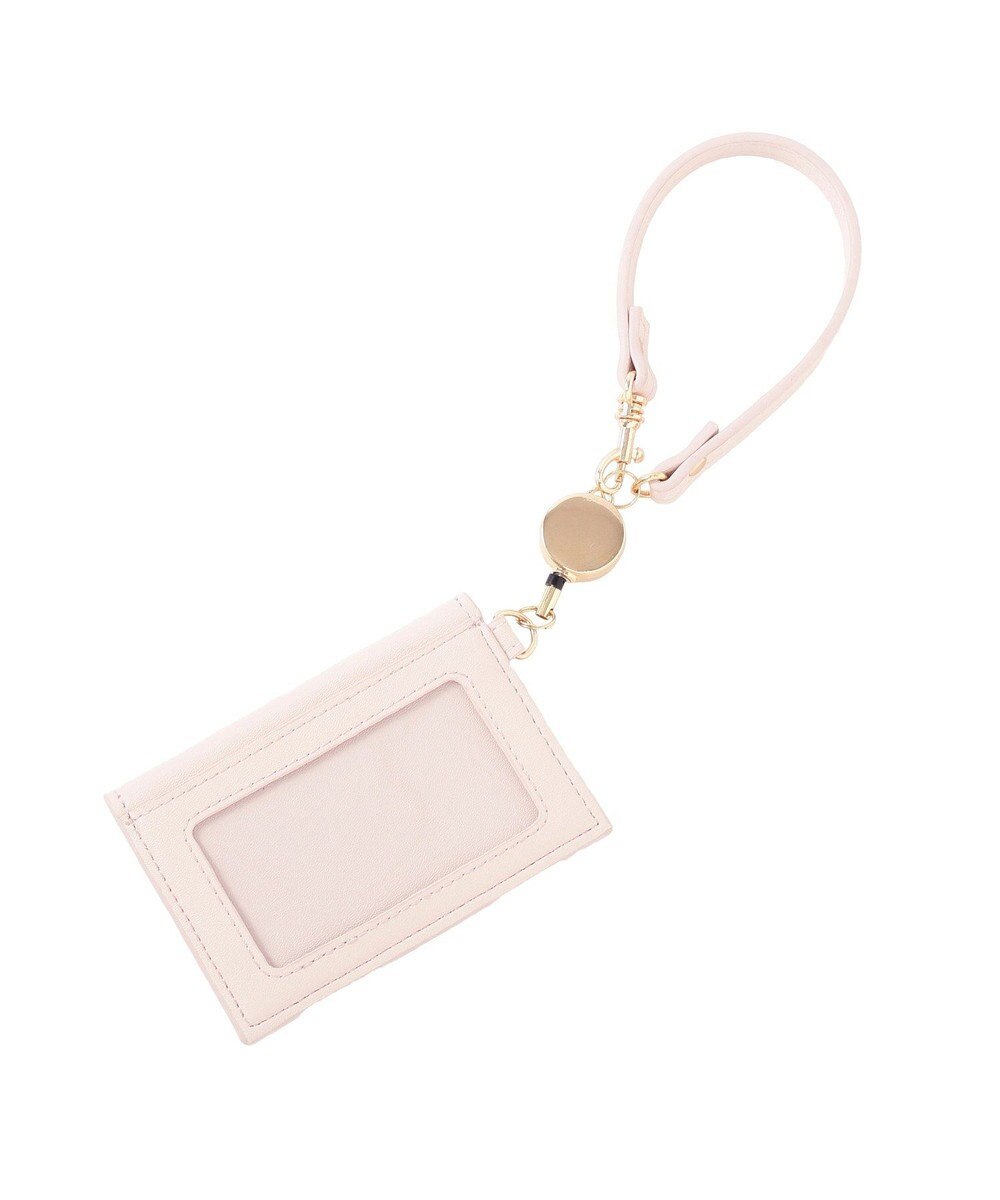 Maison de FLEUR リール付きビジューカードポケットパスケース 