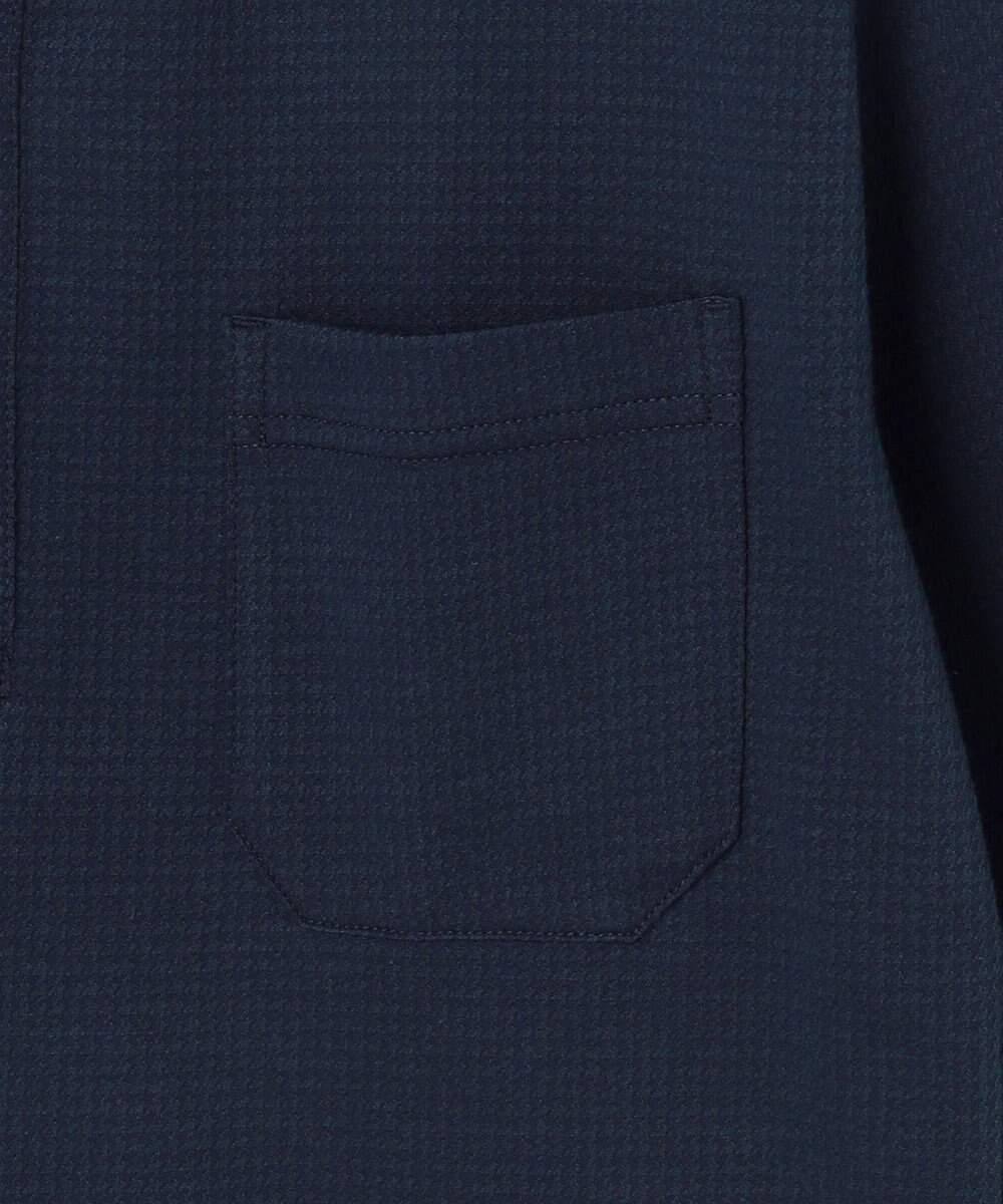 JOSEPH ABBOUD 【オーガニックコットン使用・JAPANファブリック】ミニ千鳥サッカー ポロシャツ 