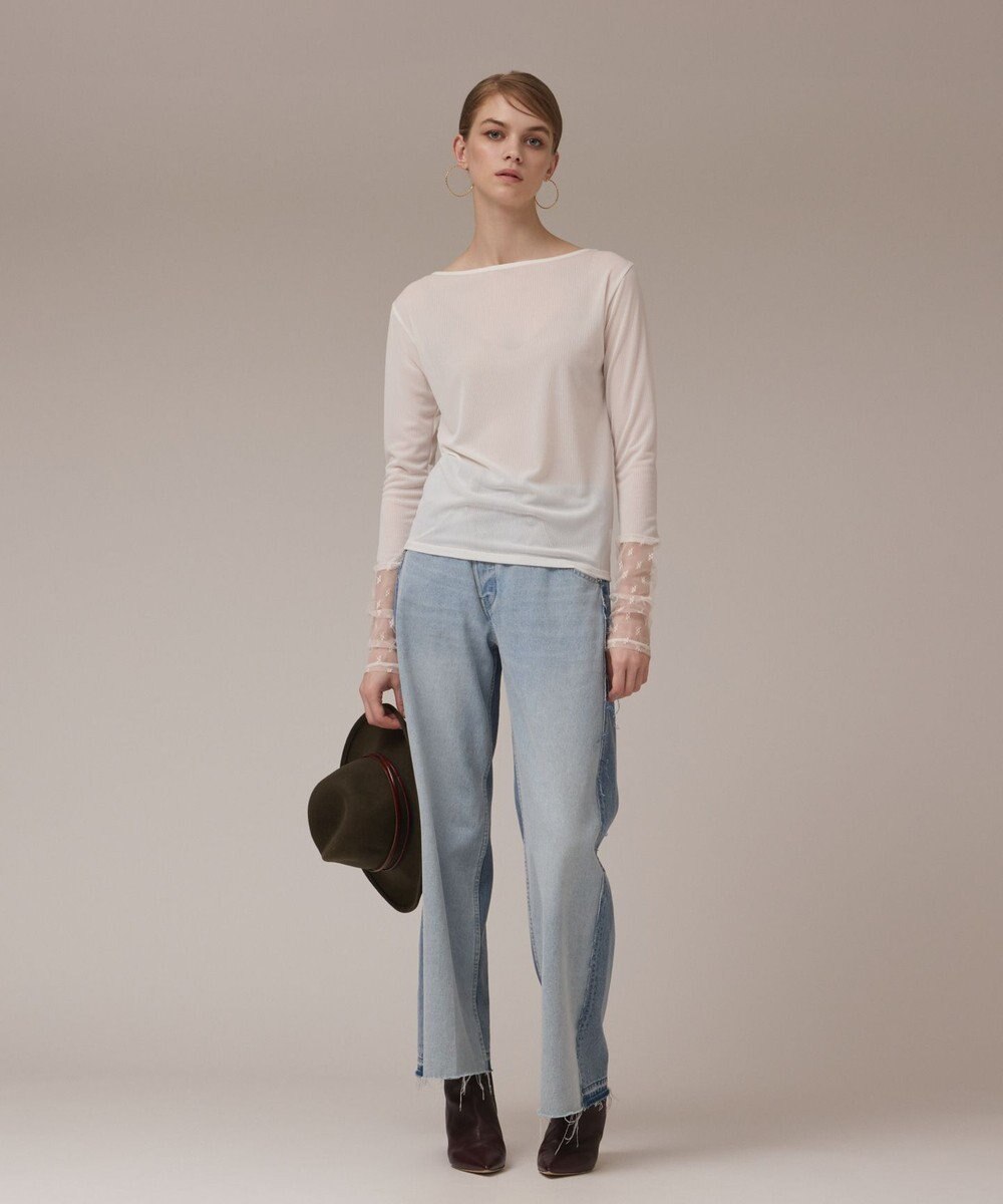 GRACE CONTINENTAL アセテートシアーカットトップ 