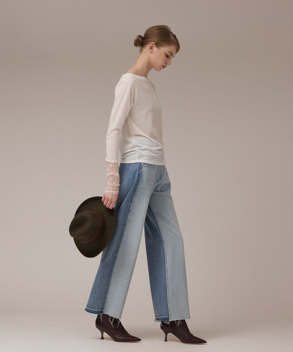 GRACE CONTINENTAL アセテートシアーカットトップ 